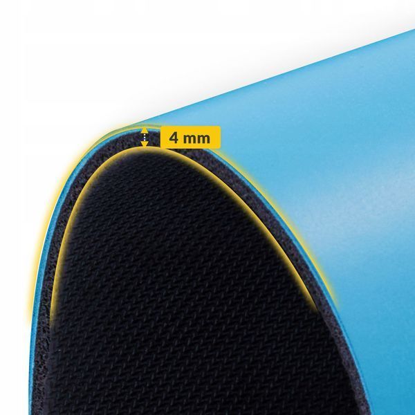 4FIZJO PU Sports Mat 183 &times; 61 &times; 0.4 cm for Yoga and Fitness Blue