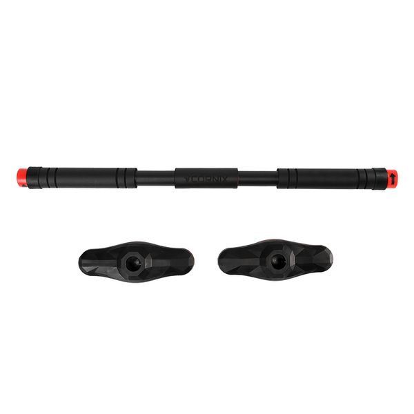 Турнік розсувний Cornix Pro XR-0284, 90&ndash;130 см, діаметр труби 30 мм, чорний/червоний &mdash; фото