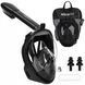 Aquaget AQ0005 Full-Face Snorkel Mask, L/XL, Black