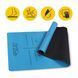 4FIZJO PU Sports Mat 183 &times; 61 &times; 0.4 cm for Yoga and Fitness Blue
