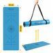 4FIZJO PU Sports Mat 183 &times; 61 &times; 0.4 cm for Yoga and Fitness Blue