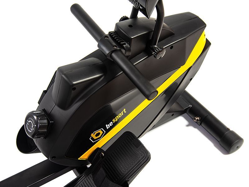 Гребний тренажер Besport BS-1006R BOATER, магнітний, до 150 кг, жовто-чорний