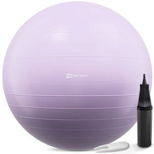 Фітбол Hop-Sport 85 см бузковий + насос 5902308235922 фото