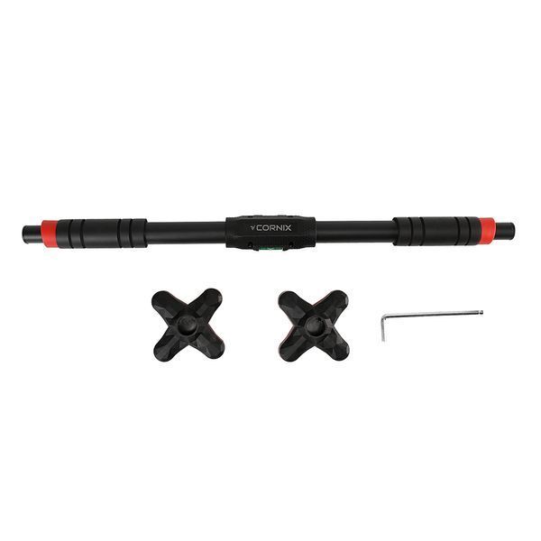 Раздвижной турник Cornix Pro+ XR-0286, 70&ndash;100 см, черный/красный &mdash; фото