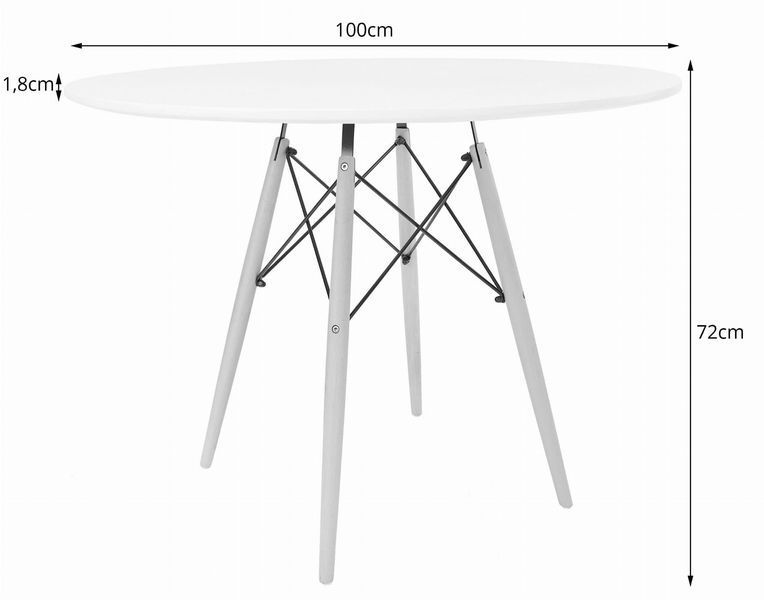 Leobert Todi round table 100 cm, white