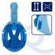 Маска для снорклинга Aquaget Shark AQ0009, полнолицевая, детская, голубая &mdash; фото 7
