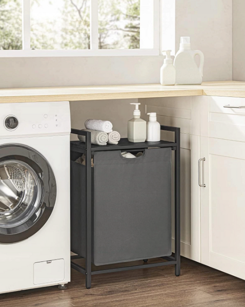 Leobert Napoli 65 l Loft-style laundry basket, size 50 &times; 33 &times; 72, grey