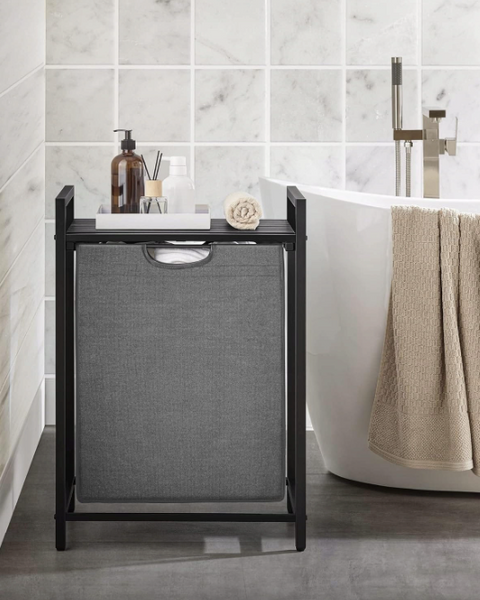 Leobert Napoli 65 l Loft-style laundry basket, size 50 &times; 33 &times; 72, grey
