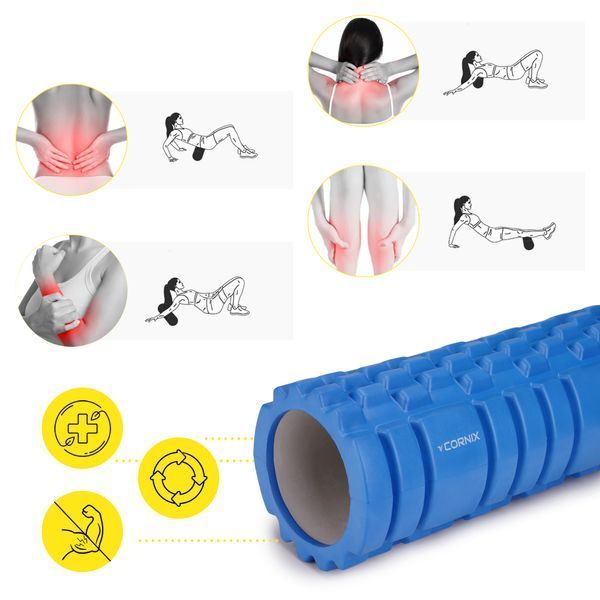 Cornix EVA Massage Roller 33 &times; 14 cm (massage stick, roller) XR-0035 Blue