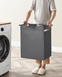 Leobert Napoli 65 l Loft-style laundry basket, size 50 &times; 33 &times; 72, grey