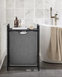 Leobert Napoli 65 l Loft-style laundry basket, size 50 &times; 33 &times; 72, grey