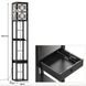 Costway Leon Floor Lamp with Socket and USB, Black