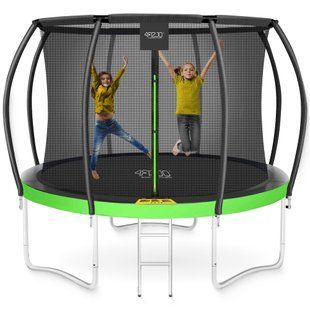Батут із внутрішньою сіткою 4FIZJO PRO 10FT 312 см Black/Green (P-5907739314178) 4242 фото