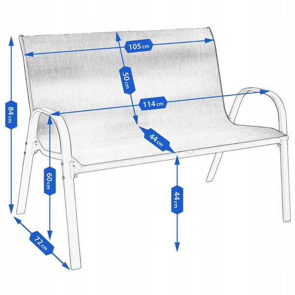 Jumi FIESTA garden furniture set, grey