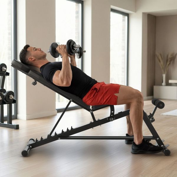 Лавка тренувальна Gymtek XL800 з еспандерами та партою Скотта &mdash; фото