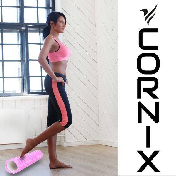 Cornix EVA Massage Roller 45 &times; 14 cm (Massage Cylinder, Roller) XR-0037 Light Pink