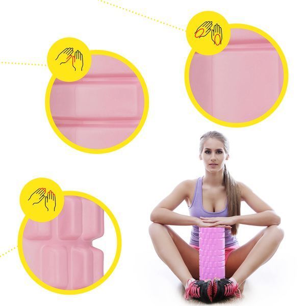 Cornix EVA Massage Roller 45 &times; 14 cm (Massage Cylinder, Roller) XR-0037 Light Pink
