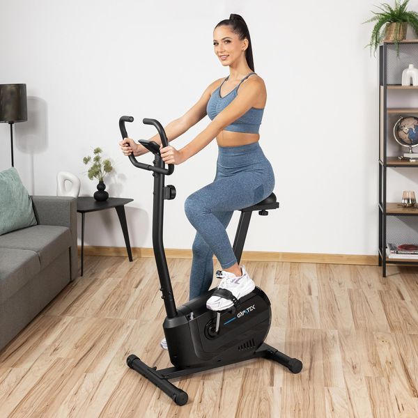Gymtek XB1000 Magnetic Exercise Bike, Up to 125 kg, Blue