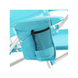 Outtec folding beach lounge chair with headrest turquoise