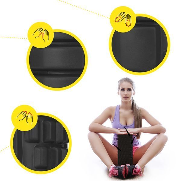Cornix EVA Massage Roller 45 &times; 14 cm (foam roller, roller) XR-0038 Black