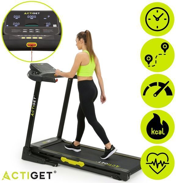 Actiget Actirun Pro ACT0172 Treadmill, Electric, Folding, Black
