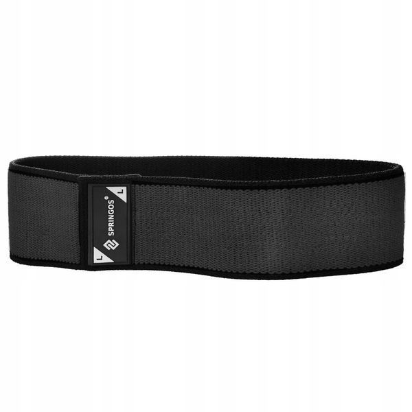 Springos Hip Band FA0115 Fitness Resistance Band, Size L, Resistance 8-12 kg, Black