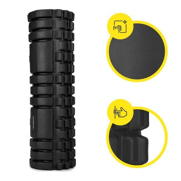 Cornix EVA Massage Roller 45 &times; 14 cm (foam roller, roller) XR-0038 Black