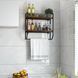 Навесная полка Costway Loft Wall Shelf для ванной с держателем для полотенец лофт коричневая &mdash; фото 2