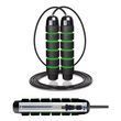 Скакалка для кросфіту Cornix Speed Rope Classic XR-0352 з обважнювачем, чорна/зелена &mdash; фото