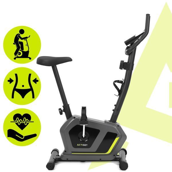 Actiget Actibike Pro ACT0175 Magnetic Exercise Bike, Upright, Grey/Black