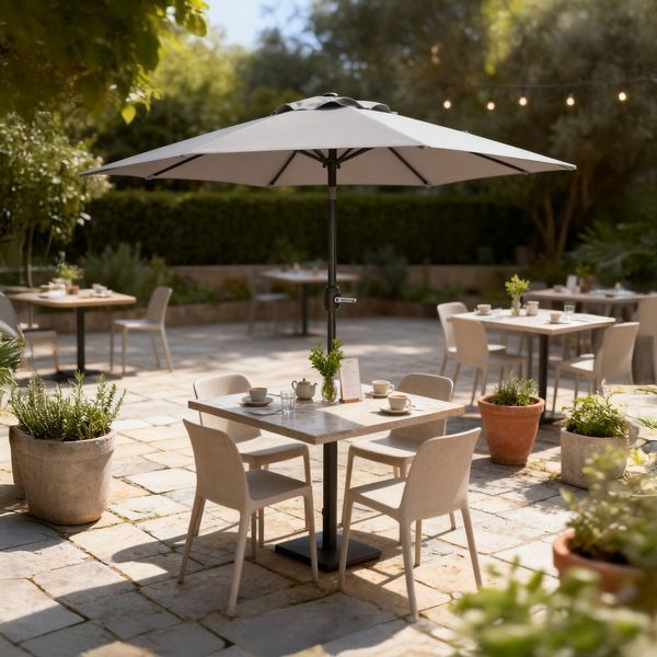Jumi FIESTA garden umbrella 270 cm, gray