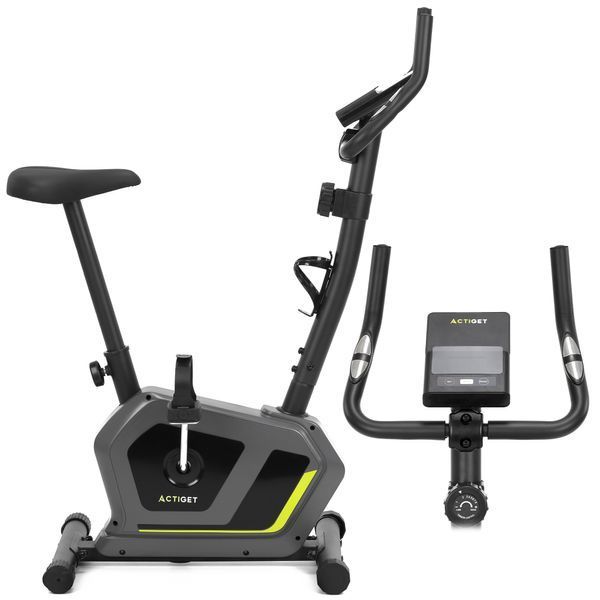 Actiget Actibike Pro ACT0175 Magnetic Exercise Bike, Upright, Grey/Black