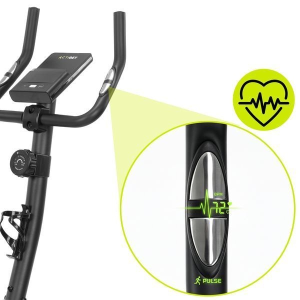 Actiget Actibike Pro ACT0175 Magnetic Exercise Bike, Upright, Grey/Black