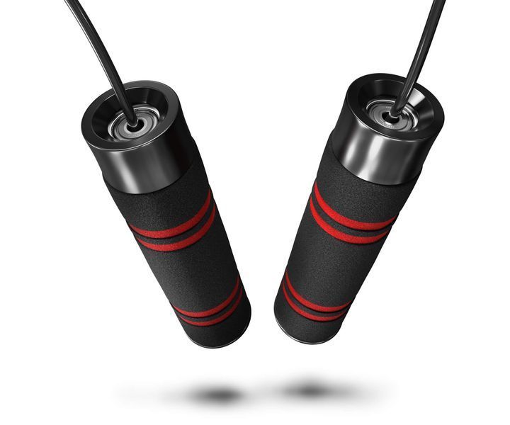 Скакалка з обтяжувачем Hop-Sport HS-F040JR, розмір 275, чорна 5902308217447 фото