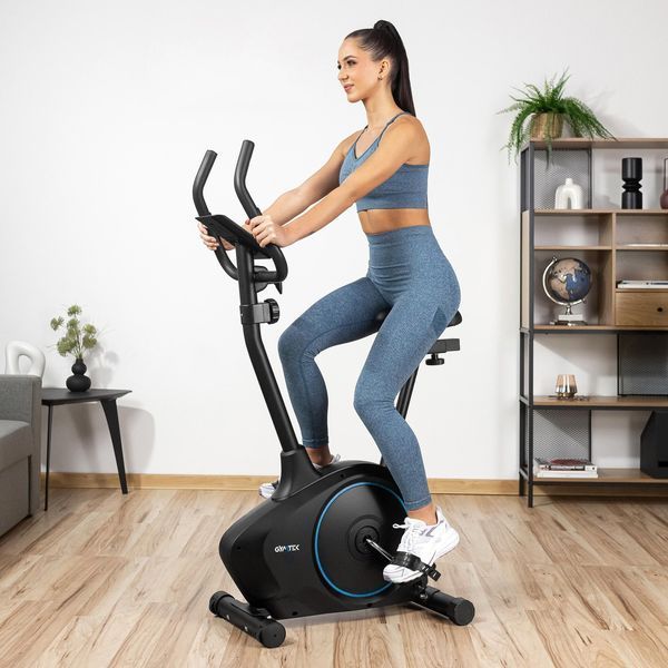 Gymtek XB1400 Magnetic Exercise Bike, Up to 150 kg, Blue