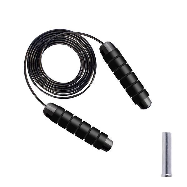 Скакалка для кроссфита Cornix Speed Rope Classic XR-0353 с утяжелителем, черная &mdash; фото
