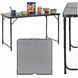 Springos Folding Camping Table 120 &times; 60 cm CS0183 Grey/Black