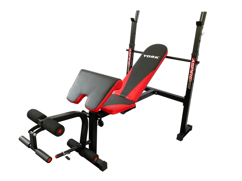 Лавка для жиму York Fitness ASPIRE 320 з стійкою для штанги та партою Скотта &mdash; фото
