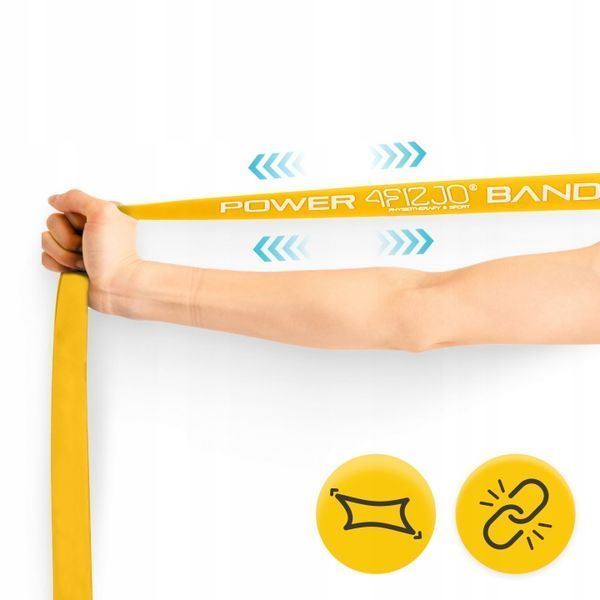 Еспандер-петля 4FIZJO Power Band 8 мм 2-5 кг резина для фітнесу і спорту Yellow &mdash; фото