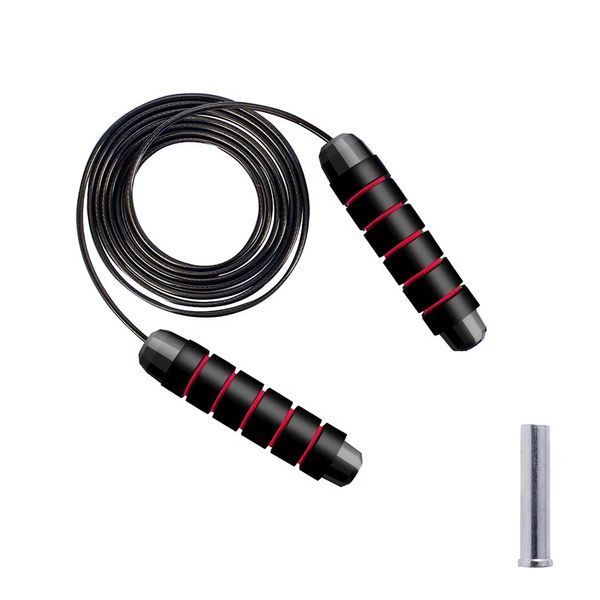 Скакалка для кроссфита Cornix Speed Rope Classic XR-0354 с утяжелителем, черная/красная &mdash; фото
