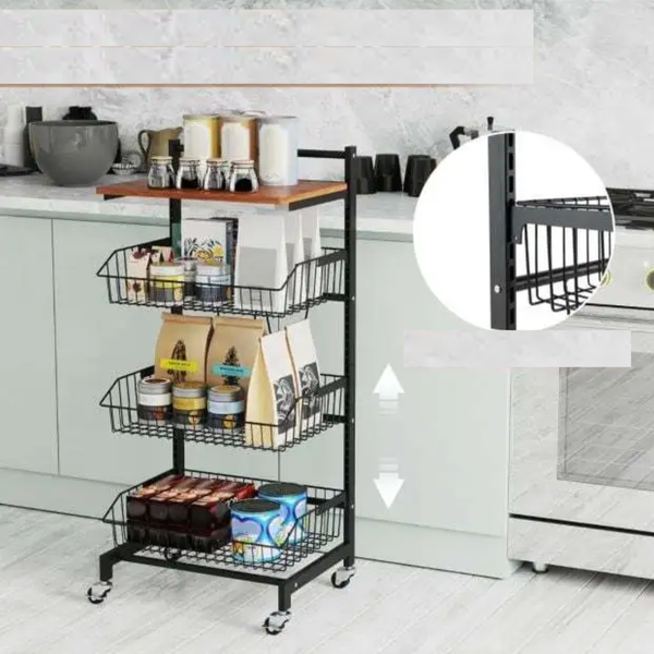 Costway Vroda Mobile Loft-Style Shelving Unit