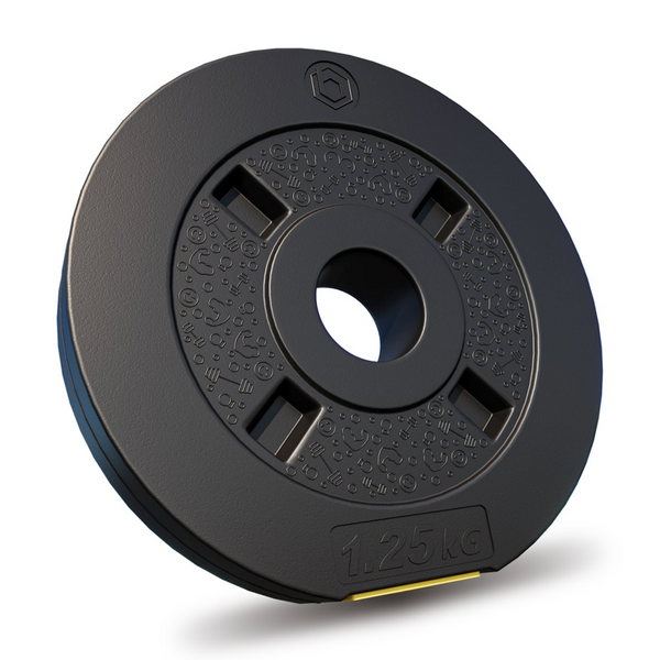 Гантелі розбірні Besport PowerPro 2 &times; 13,5 кг, 27 кг, ABS, жовто-чорна