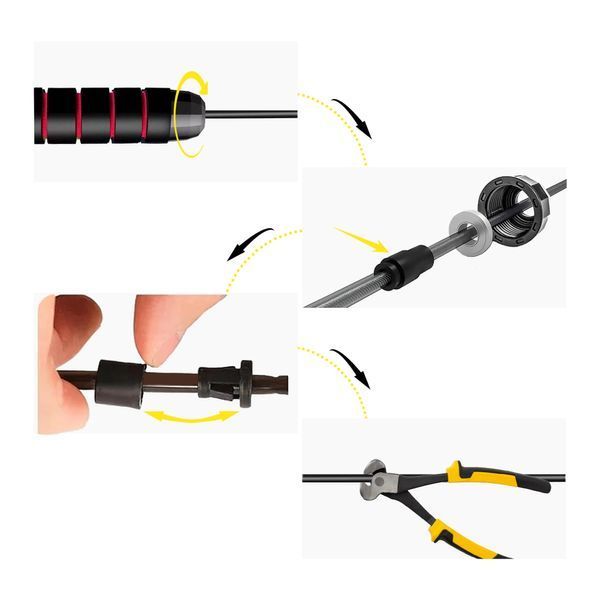 Скакалка для кроссфита Cornix Speed Rope Classic XR-0354 с утяжелителем, черная/красная &mdash; фото