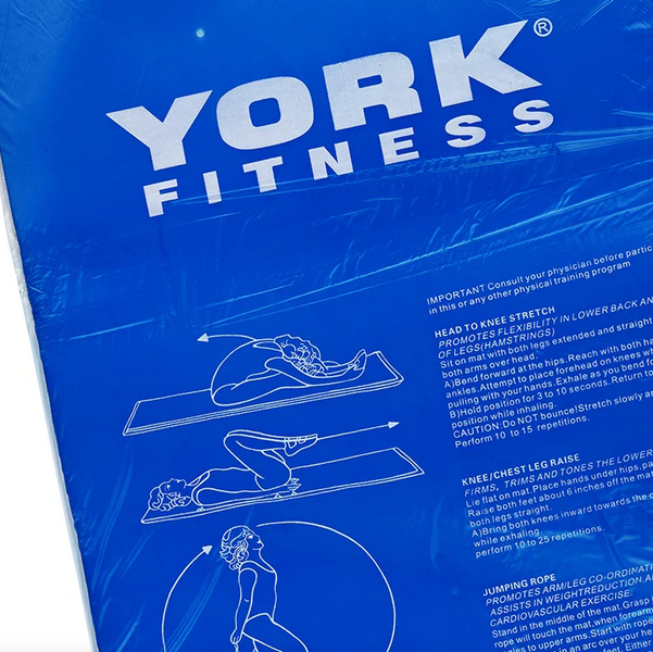 Килимок для вправ двосторонній York Fitness, PVC, 2.5 мм, сино-червоний 0014961860009 фото