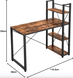 Leobert Devoko Computer Desk with Side Shelves in Loft Style