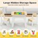 Комплект детской мебели Costway Kids Set 2-in-1 Desk стол и 2 стула с двусторонней столешницей-до &mdash; фото 8