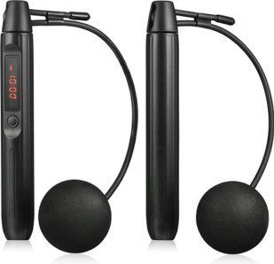 Розумна скакалка Gymtek Smart з дисплеєм і Bluetooth, розмір 300, чорна &mdash; фото