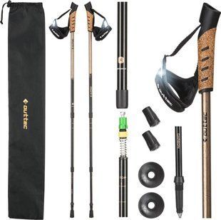 Outtec carbon 3-section trekking poles 65-135 cm Anti-shock