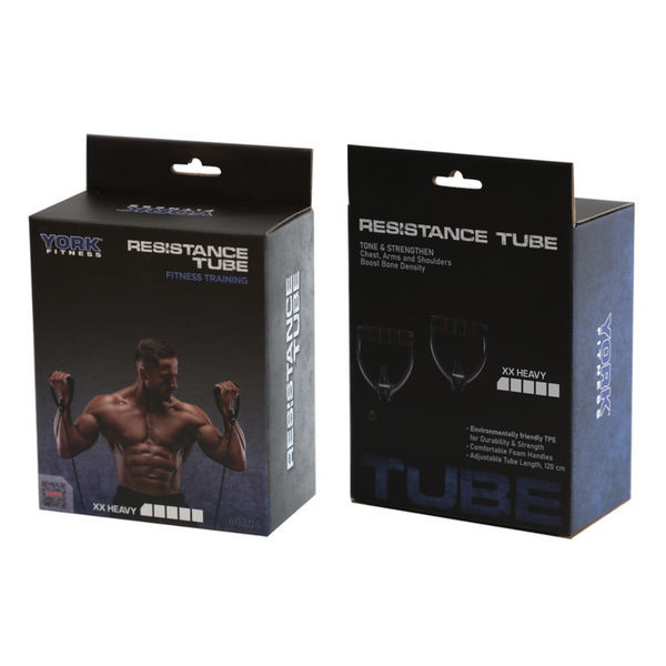 Еспандер трубчастий з ручками York 17-20 кг, PVC, чорний