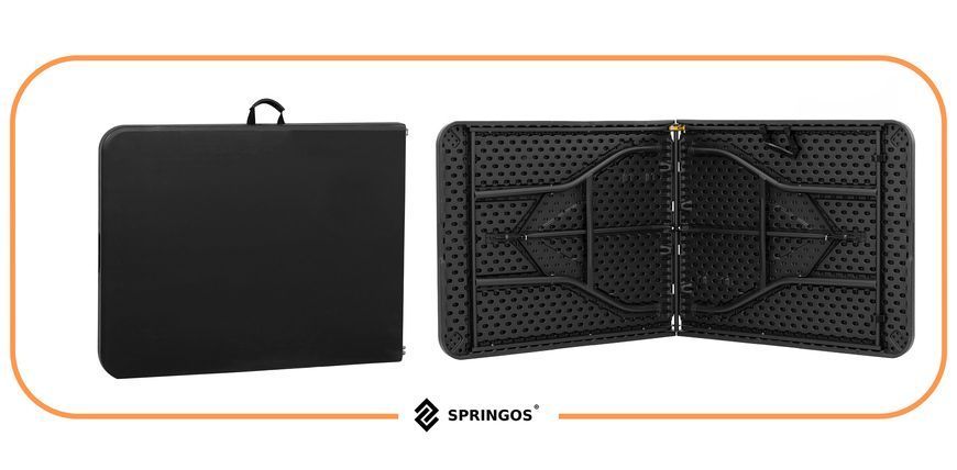 Стіл садовий кейтеринговий Springos 180 &times; 75 см складний GF0056 Black &mdash; фото